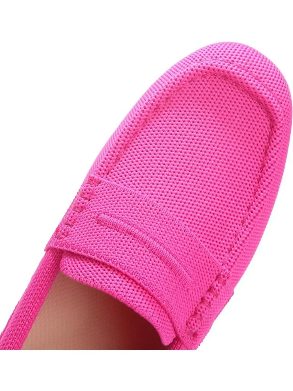Womens Hot Pink Mesh Comfortable Slip on Dressy Casual Walking Loafer Flat Shoes